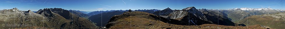 P013647: 360° Gipfelpanorama Pazzolastock