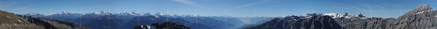 P013678: Panoramafoto Walliser Alpen vom Torrenthorn