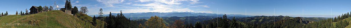 P013798: 360° Gipfelpanorama und Alpenpanorama vom Napf