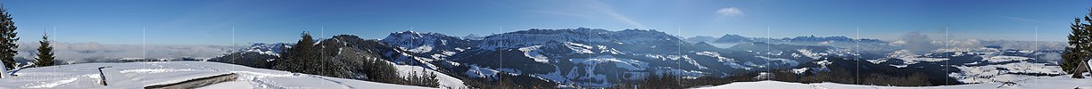 P014055: 360° Gipfelpanorama Chnübeli/Honegg