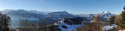 P014109a: Panoramafoto Buochserhorn, Stanserhorn und Pilatus vom Bürgenstock
