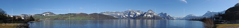 P014132: Panoramafoto Vierwaldstättersee bei Beckenried