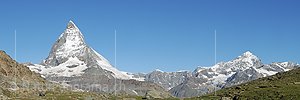P014804a: Panoramafoto Matterhorn und Dent Blanche