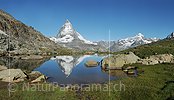 P014805a: Panoramafoto Spiegelung des Matterhorns