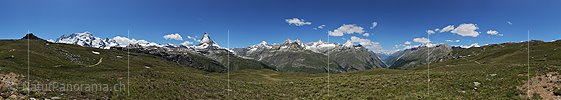P014815a: Grosses 360° Panoramafoto Riffelberg, Zermatt