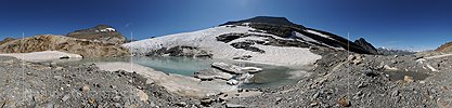 P014937: 360° Gigapixel-Panorama vom Gletschersee am Chaltwassergletscher