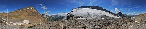 P014942: 360° Panoramafoto Chaltwassergletscher (Stand 8.2014)