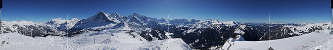 P015751: 360° Gipfelpanorama Männlichen mit Eiger, Mönch und Jungfrau