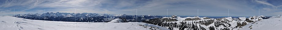 P015773: 360° Panoramafoto Berner Alpen vom Burgfeldstand