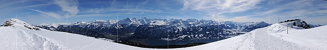 P015783: Panoramafoto Berner Alpen vom Niederhorn
