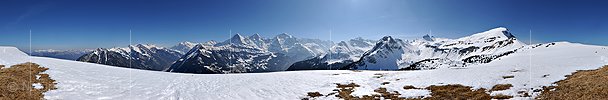 P015829: 360° Panoramafoto Jungfrauregion im Winter