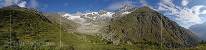 P016531: Panoramafoto Zinalrothorn, Weisshorn und Hohlichtgletscher