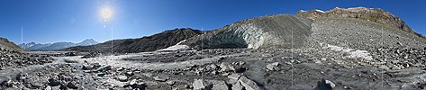 P016566: 360° Panoramafoto Schwarzberggletscher (Stand 7.2015)