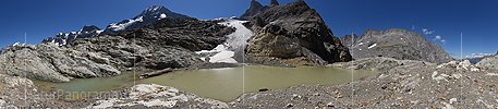 P016638: 360° Panoramafoto Wetterlückengletscher mit Gletschersee (Stand 8.2015)