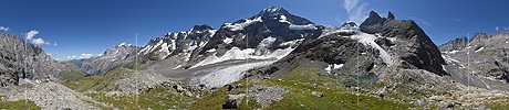 P016643: 360° Panoramafoto Breithorngletscher und Wetterlückengletscher