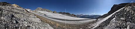 P016657: 360° Panoramafoto Allalingletscher und Allalinhorn