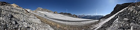 P016657a: 360° Panorama photo Allalin glacier and Allalinhorn