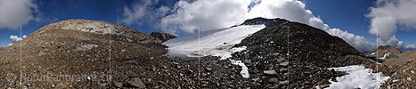 P016702: 360° Panoramabild Kleiner proglazialer See vor dem Rappegletscher (Stand 8.2015)