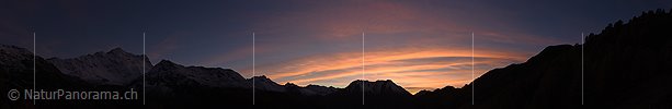 P016745: Panorama photo Evening over mountain valley