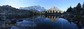 P016902c: Gigapixel-Foto Perfekte Spiegelung in Bergsee (Morgenstimmung)