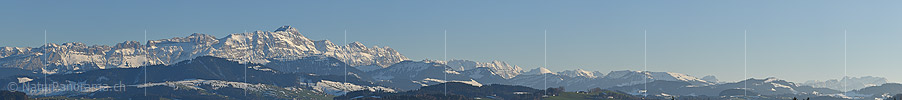 P017536b: Panoramafoto Alpsteinkette mit Säntis