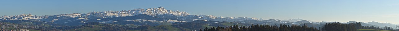P017536f: Hochaufgelöstes Panoramafoto Alpstein und Säntis