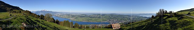 P017621: Panoramafoto Küssnachtersee, Rooterberg und Schweizer Mittelland von der Seebodenalp