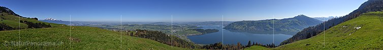 P017627: Panoramafoto Zugersee von der Seebodenalp