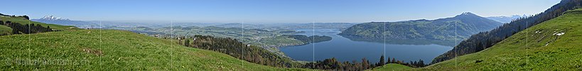 P017629: Panoramafoto Zugersee und Zentralschweiz