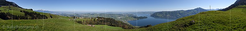 P017631: Panoramafoto Blick von der Seebodenalp über das Schweizer Mittelland