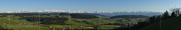 P017682: Panoramafoto Berner Alpen vom Emmental