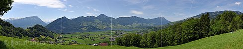 P017871: Panoramafoto Fronalpstock, Rigi, Rossberg und Lauerzersee