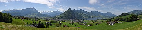 P017873: Panoramafoto Schwyz, Rigi und Lauerzersee