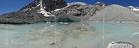 P018213: Grosspanorama Gletschersee in den Schweizer Alpen