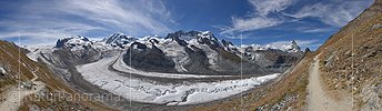 P018529: Panoramafoto Gletscherwelt oberhalb Zermatt (Stand 9.2016)