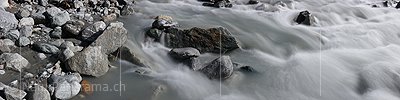 P018548: Panoramafoto Gletscherbach (Langzeitbelichtung)