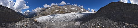 P018580: 360° Panorama photo Alpetli glacier / Kanderfirn (Date 9.2016)