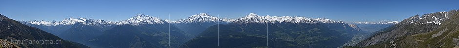 P019815a: Grosses Panoramafoto der Walliser Alpen vom Wiwannigebiet