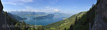 P019855a: Panoramafoto Zentralschweiz und Vierwaldstättersee von Rigi Kaltbad