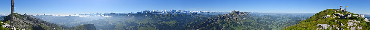 P019904a: 360° Gipfelpanorama Schibengütsch (Schrattenfluh)