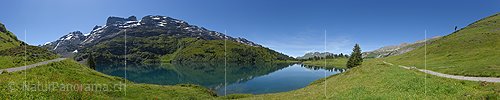 P020006: Gigapixel Panoramafoto Grüne Berglandschaft am Engstlensee