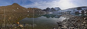P020944: Panoramafoto Spiegelung in Bergsee