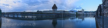 P021216: Panorama Kapellbrücke und Wasserturm Luzern