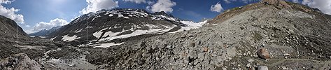 P021668: 360° Panoramafoto Oberaargletscher (Stand 7.2018)