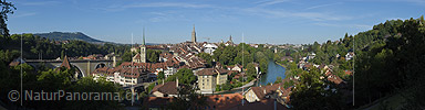 P021839: Grosses Panoramafoto Aare und Altstadt von Bern