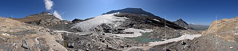 P021935: 360° Panoramafoto Chaltwassergletscher (Stand 8.2018)