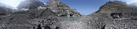 P022063: 360° Panoramafoto Gletschersee am Gamchigletscher (Stand 8.2018)
