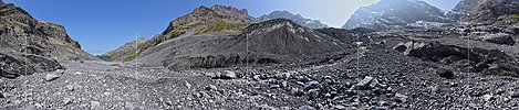P022067: 360° Panoramafoto Gamchigletscher (Stand 8.2018)