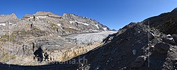 P022231: Panoramic photo Alpetli glacier / Kanderfirn (Date 9.2018)