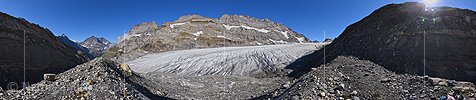 P022236: 360° Panoramafoto Alpetligletscher/Kanderfirn (Stand 9.2018)